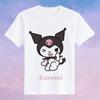 Childrens Pure Cotton Short Sleeved Japanese Cute Rabbit Cute Cute Kuromi Cartoon Printed Parentchild Tshirt Half Sleeve