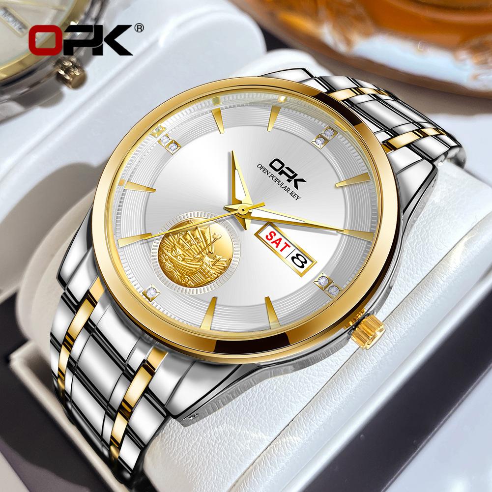 OPK Brand 8131 Watch Double Calendar Quartz Watch Men's Watch