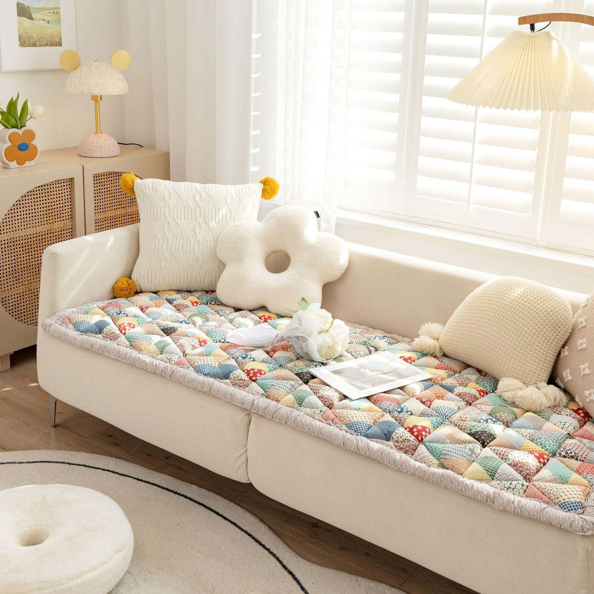 Универсальный хлопковый коврик татами на четыре сезона подушка для сиденья чехол для дивана машинная стирка подушка для эркера 4545cm 2549₽