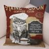 Cute Pet Cartoon Animal Cushion Retro Coffee Cat Pillowcase Decoration Sofa Home Car Pillowcase
