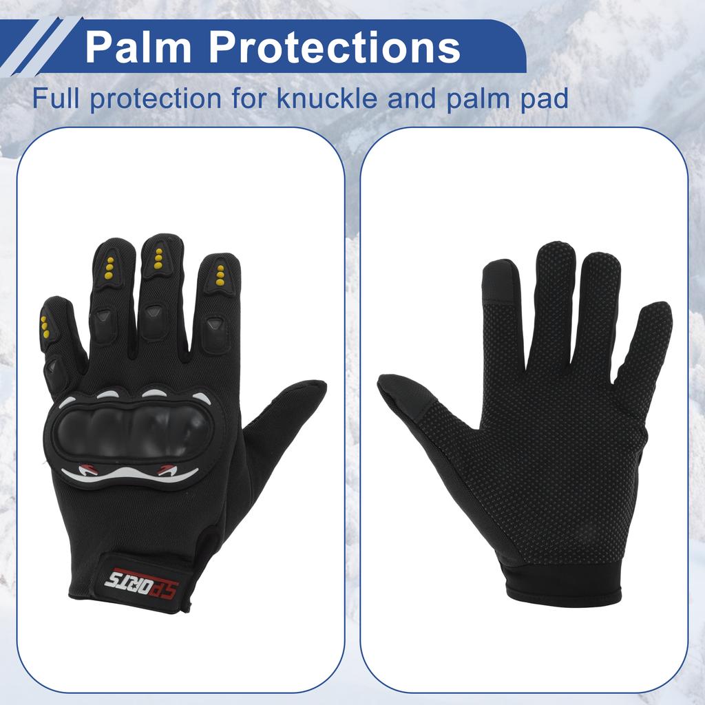 Motoforti Long Finger Gloves Motorcycle Gloves Cycling Gloves for Climbing Motorcycling Hiking Cycling Rubber/Plastic 19.5x11cm