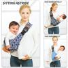 Yousheng Baby Sling Carrier Great Load Bearing Adjustable Length Wide Strap Less Pressure On Shoulder Breathable Fabric Plaid Print Outdoor Walking