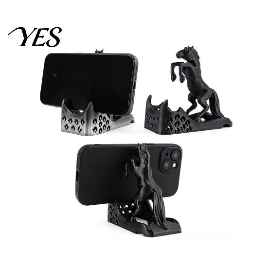 Smooth Line Phone Holder Portable Mobile Holder, 3D Printed Horse-Shaped Design Tablet Stand Stable Stand, Lines Desktop Decoration