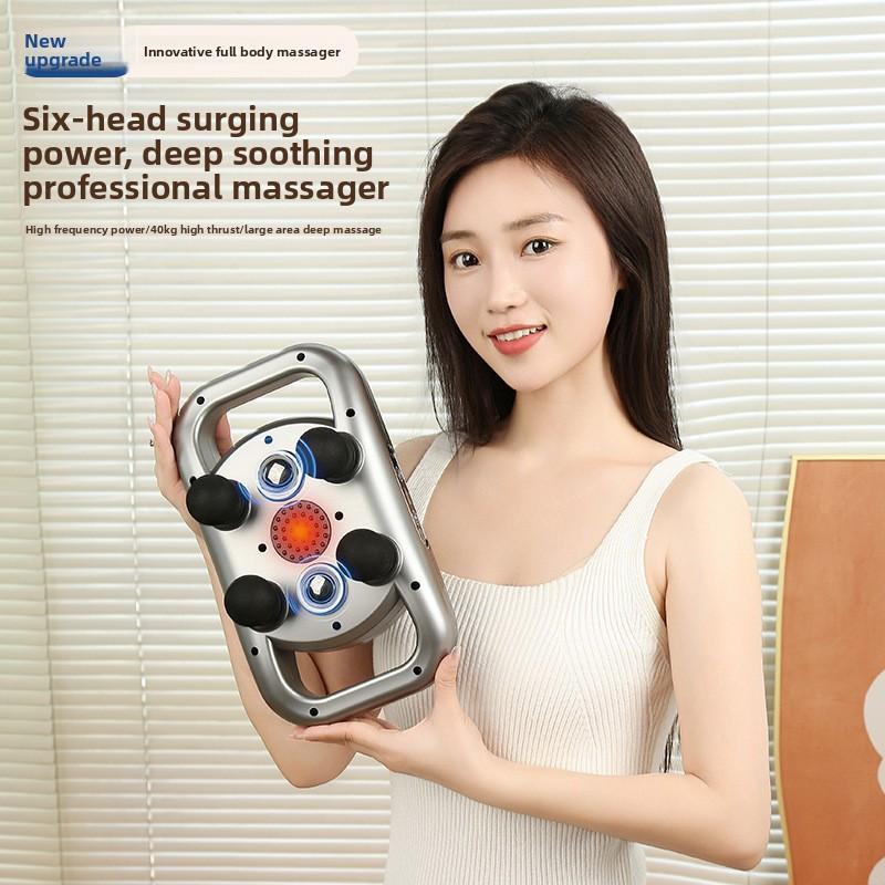 Neue Faszienpistole Vier Köpfe Sechs Köpfe Muskelentspannungsmassagegerät Sonderklasse Muskelpistole Bodybuilding Multifunktionale Nackenpistole