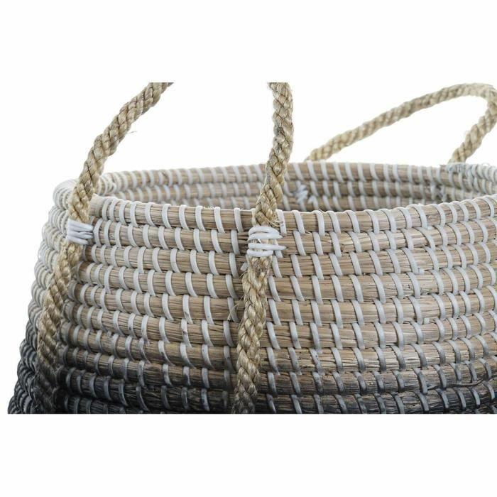 Panier - Herbier Marin - 2 pièces - 52 x 52 x 44 cm - Couleur Noir
