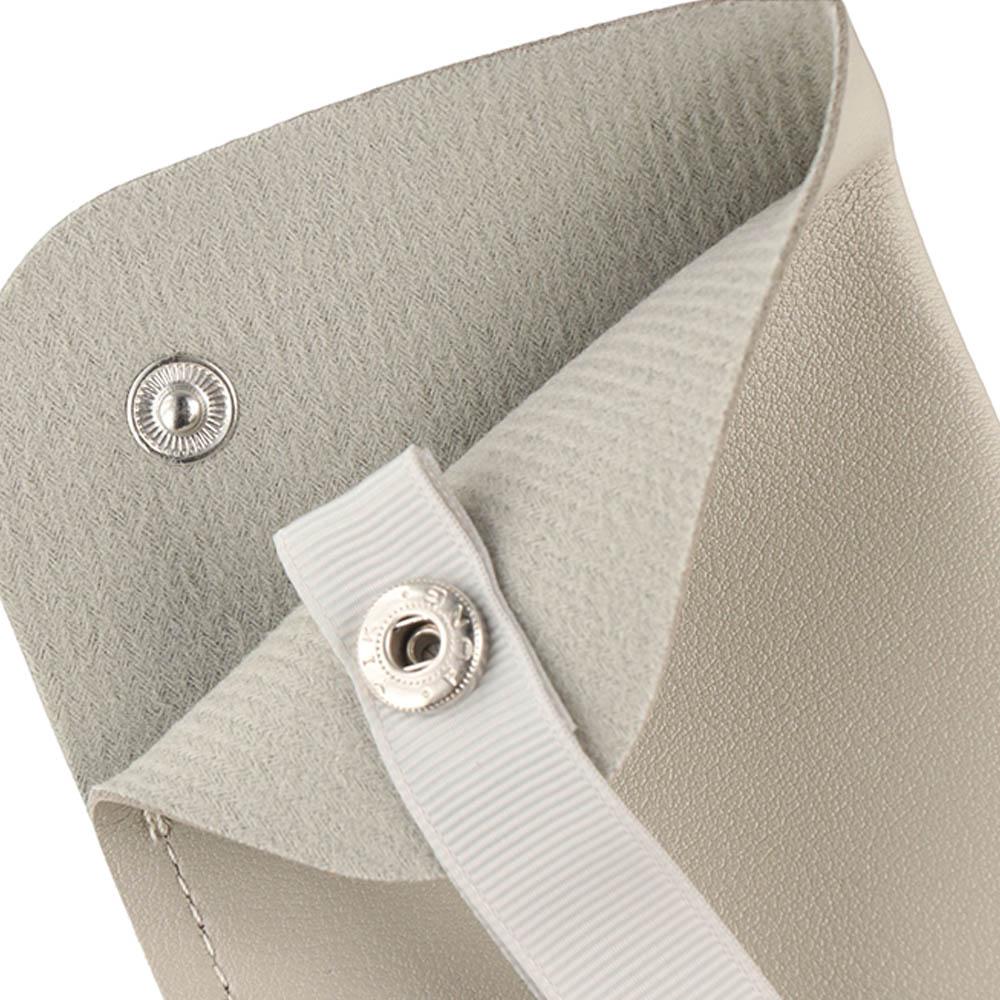 Korean Style Sunglasses Case with Hanging Ring Waterproof PU Leather Glasses Bag Soft Travel