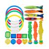 Swimming Pool Diving Toys Treasure Hunt Diving Set Torpedo Fish Water Rings Dolphin Inflatable Swimming Pool Accessories Tmz
