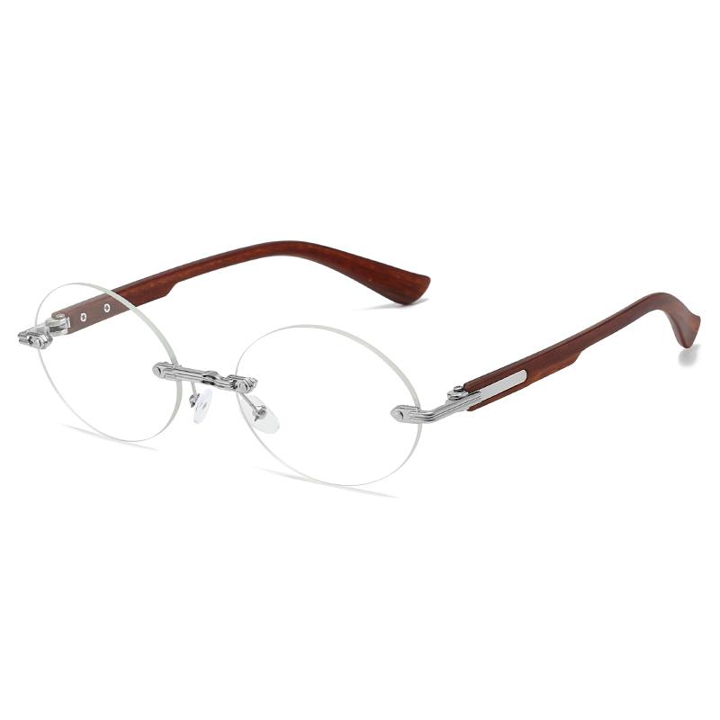 Polarized Light Glasses Retro Rimless Oval Sunglasses Women Men Luxury Brand Sun Glasses Outdoor Driving Lady Man Glasses UV400