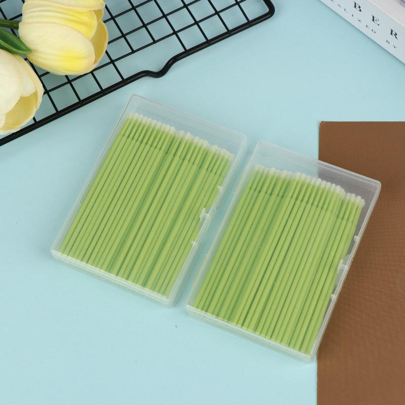 200Pcs Eyelash Cleaning Brush Lash Extension Micro Cotton Swab Eyelashes Microbrush Beauty Makeup Clean Remover Tools