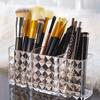 Transparent 3 Grid Storage Box For Pen Eyebrow Pencil and Makeup Brush Lipstick Holder Desk Organizer Jewelry Storage Box