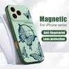 Butterfly Bowknots Pattern Case For iPhone 17 Pro Max Funda iPhone 16 15 14 13 Pro Max Magnetic For Magsafe Hybrid Slim Matte Cover