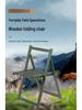 Folding Chair with Backrest: Wooden Slats, Steel Frame for Camping, Training, Meetings, Disaster Relief, and Outdoor Leisure