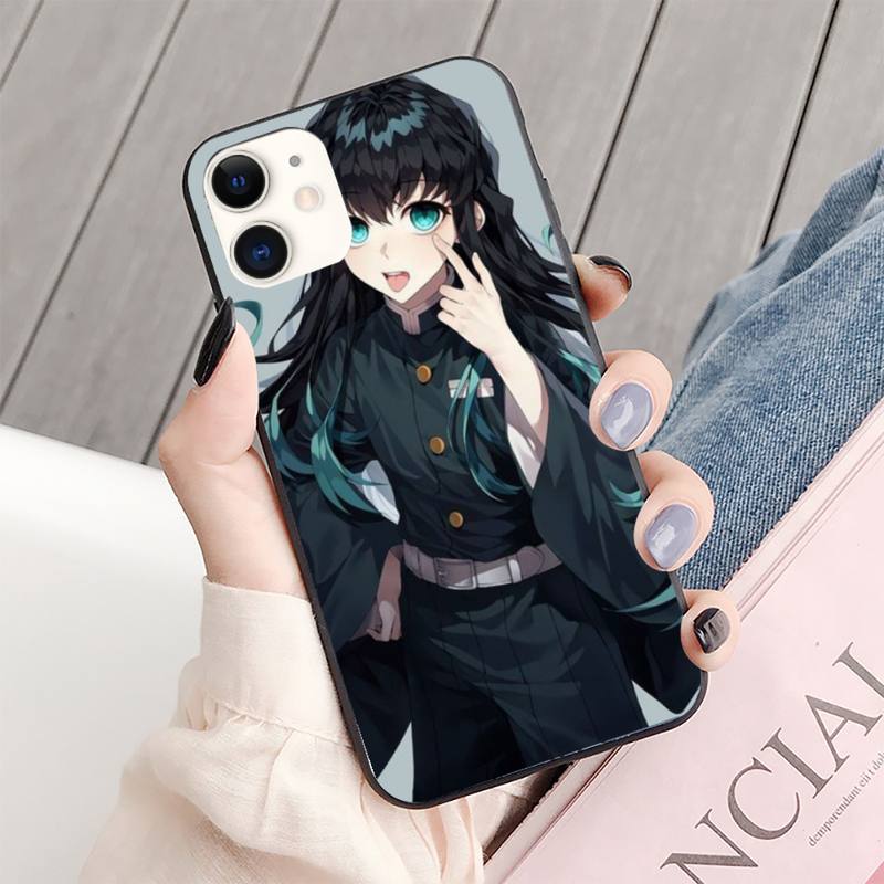 Muichiro Tokito Kimetsu No Yaiba Phone Case for Iphone 13 11 12 13 Mini Pro XS MAX 8 7 6 6S Plus X 5S SE 2020 XR Cover