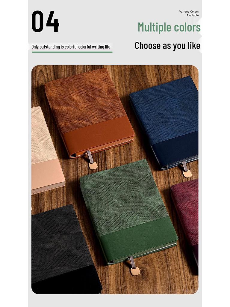 Custom A5 Leather Paperback Business Notebook with Logo Printing
