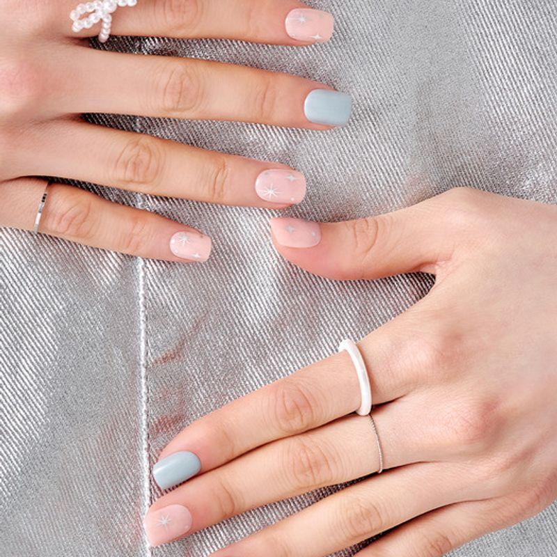 MUZMAK Reusable Nail Tips Milky Way (Short Square) single