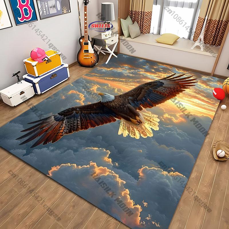 Soaring Bald Eagle Design rugs for Living Room carpet for home sofa bedroom, gift mat