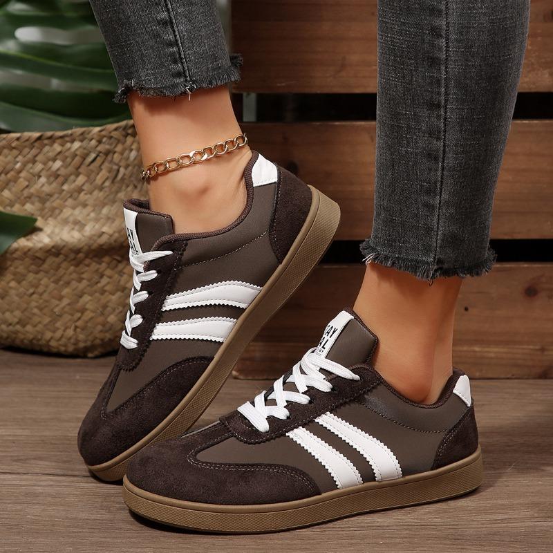 Women's Color-Blocked Training Casual Sports Shoes, Versatile Board Style Footwear.