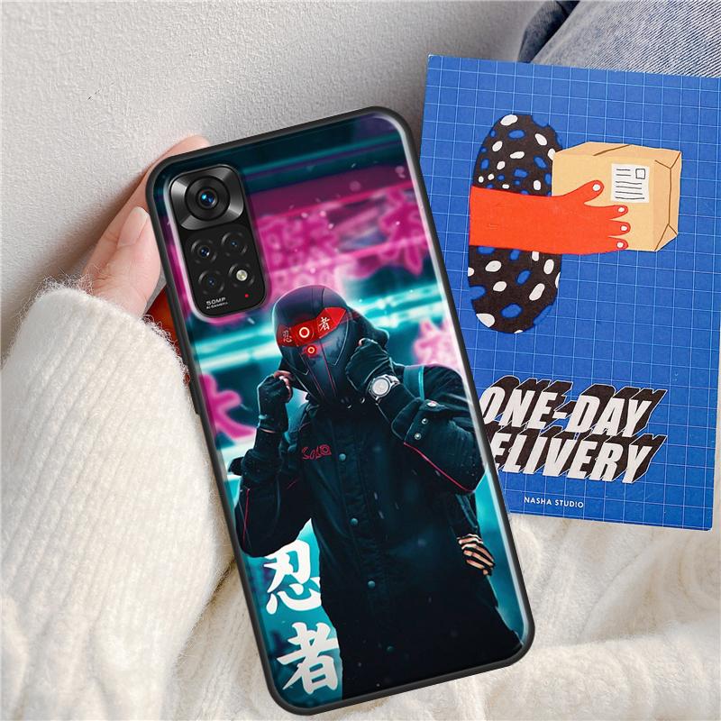 Cyberpunks Case For Xiaomi Redmi Note 11 Pro 8 9 10 Pro Note 10S 11S 9S K50 K40 9A 9C 10A 10C Cover