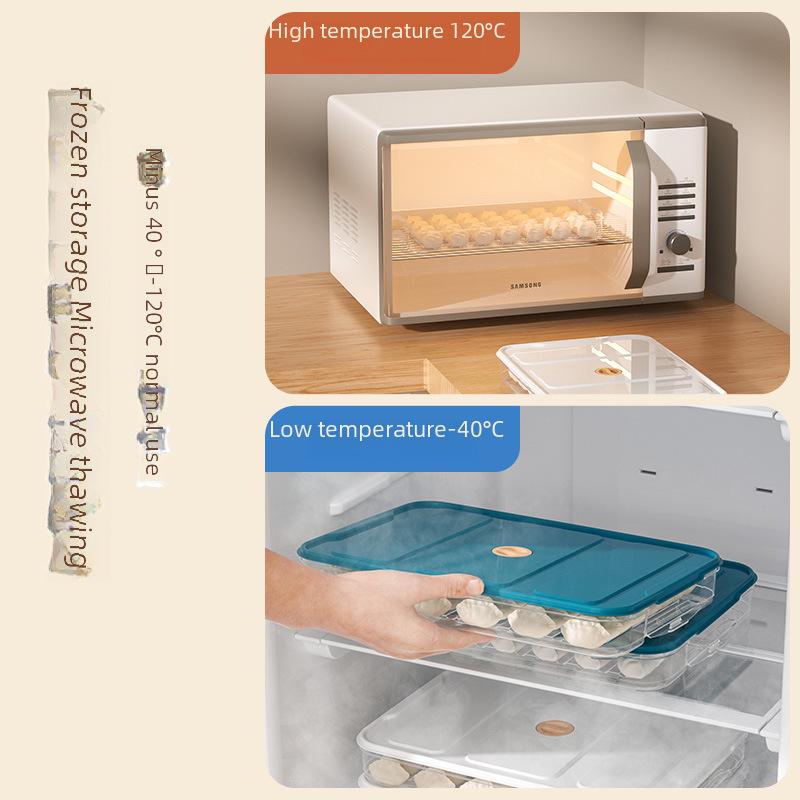 Multilayer Food-Grade Freezer Storage Box for Dumplings, Wontons, Eggs & More