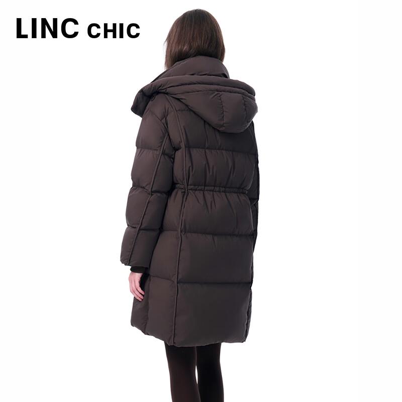 Jinyujie 2025 Winter Women's Hooded Mid-Length Down Jacket