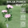 Solar Rose Flower Lights Garden Decorative Lights Waterproof Outdoor Patio Yard Walkway Lamp Garden Decoration Stake Lights