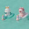 Children'S Water Playing Chain Rabbit Cute Pig Swimming Circle Clockwork Rowing Baby Bathroom Shower Interactive Toy