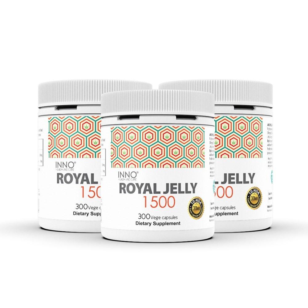 New Zealand Innohealth Royal Jelly 1500 300 capsules x 3 bottles