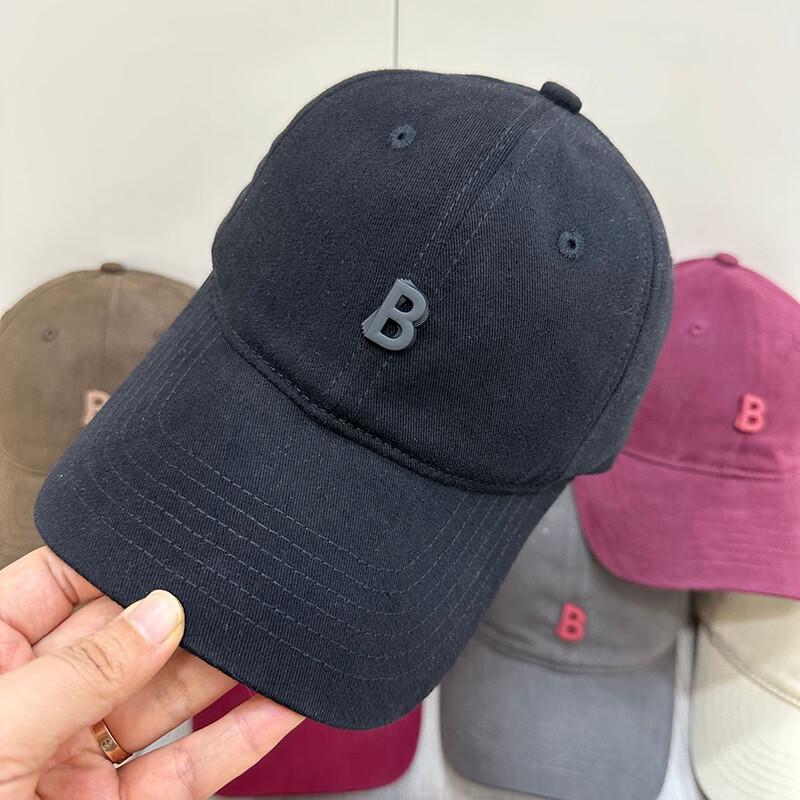 Frosted 3D  B  Letter Wide Brim Baseball Cap One Size
