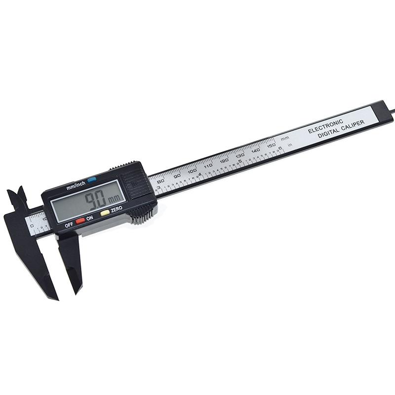 TZT New Arrival 150mm 6 inch LCD Digital Electronic Carbon Fiber Vernier Caliper Gauge Micrometer Measuring Tool 150mm 6 inch LCD