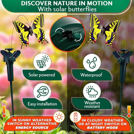 Paletti solari da giardino a forma di libellula svolazzante, libellula mobile volante, paletto decorativo impermeabile per giardino di casa, vialetto, paesaggio