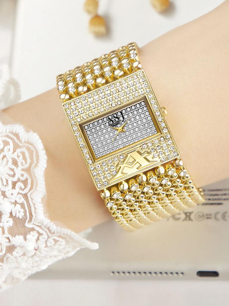 UTHAI CQ415 Middle Eastern Fashion Women watch Simple Diamond Set Quartz Watch Light Luxury Clock Giftwatches for woman
