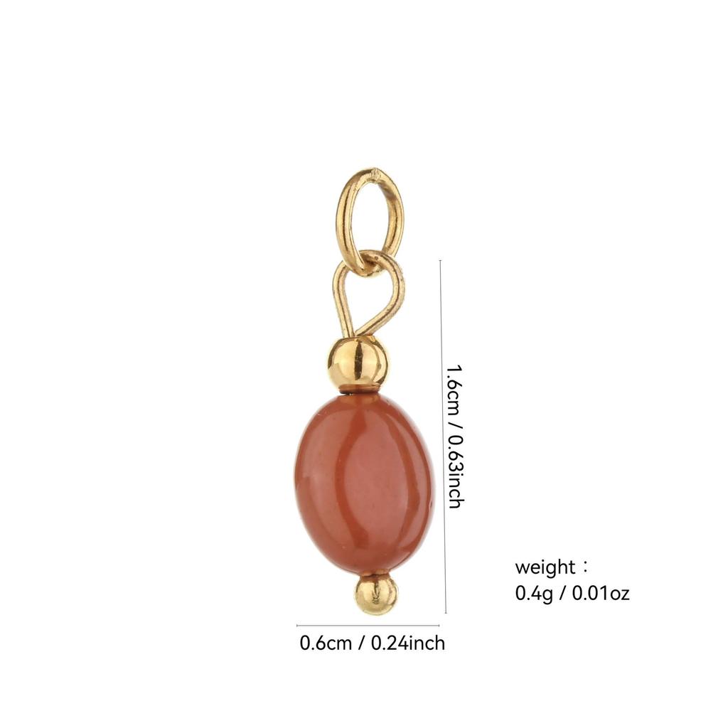 Handmade 18k Gold Electroplated Natural Stone Bead Earrings