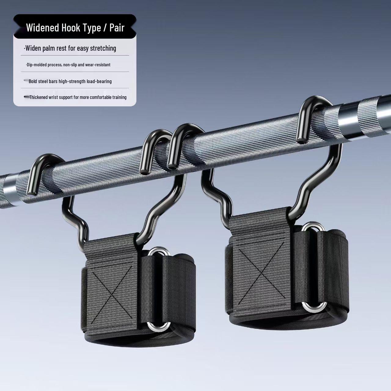 Men s Anti-Slip Pull-Up Assist Wristband for Deadlift and Grip Support. One Size, Pair чёрный