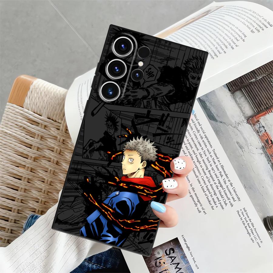 Anime J-ujutsu Cool Kaisen Case for Samsung Galaxy S25 Ultra S24+ S25+ S9 S20 S21 S22 S24 Plus S23 FE Soft Back Phone Cover