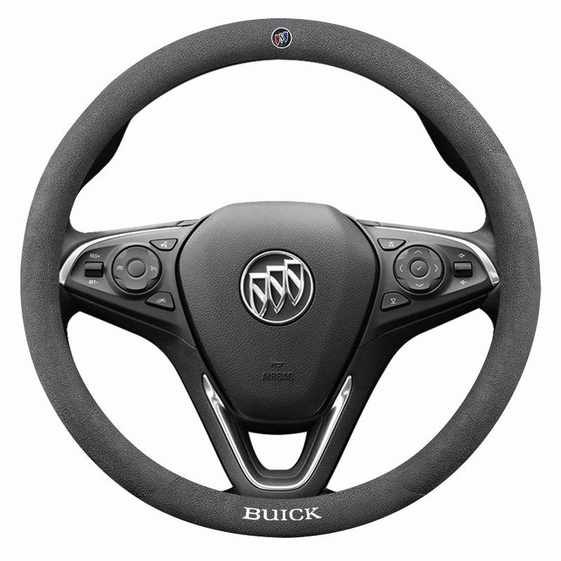 Buick Leather Steering Wheel Cover for Regal, Excelle, LaCrosse, Verano, GT, GL6, Encore, GL8, Envision.