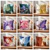 Pc Anime Green Hair Guy Pillow Cover Polyester D DoubleSided Printed Cushion Case Cute Game Character Throw Pillow Home De