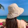 Bowknot Decor Fisherman Hat Lace-up Design Sunshade Hat New Girls Basin Caps  Beach Activities