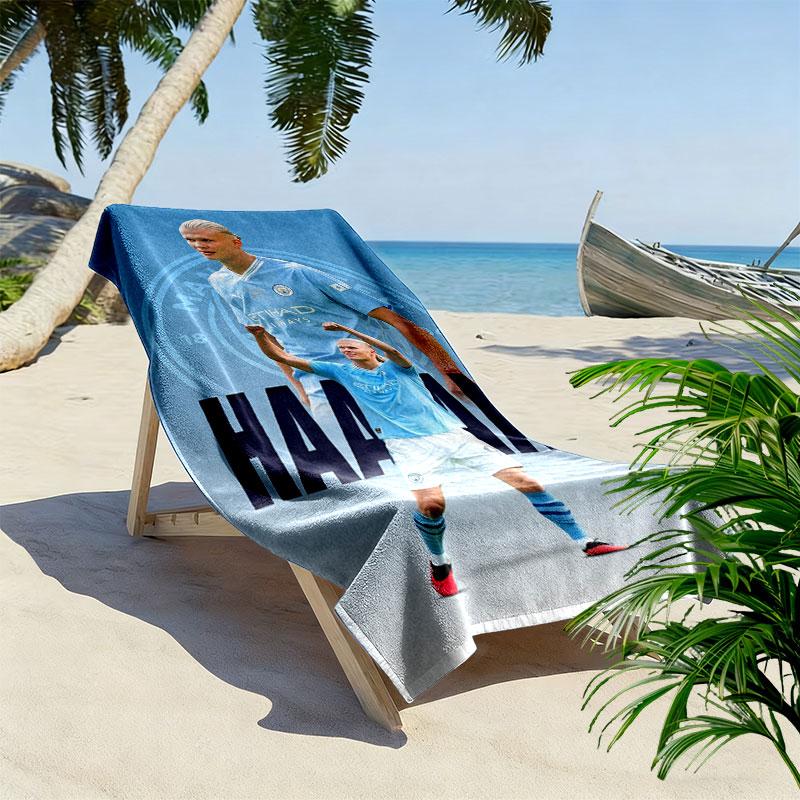 Erling Haaland Pulse Beach Towel, Large Soft Quick Dry Towel for Beach Camping Swimming