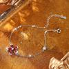 Summer Cherry Blossom Crystal Stone Jewelry S925 Sterling Silver Bracelet Natural Crystal