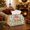 1pc Sweet Holiday Tale Tissue Box | Multi-functional Seasonal Napkin Dispenser, Available Suitable for Home, Xmas Parties Gingerbread for Man Trio Can