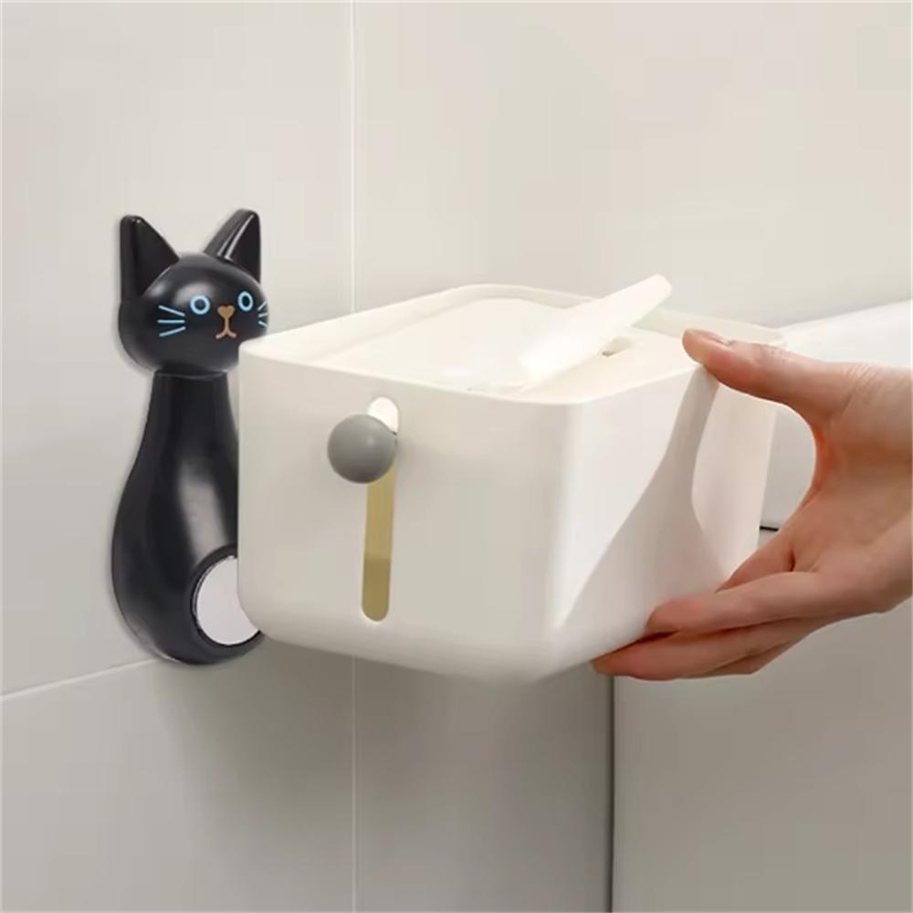 Creative Cat Magnetic Suction Hook With Strong Adhesive For Storing Air Conditioning Remote Controls And Fixing Routers