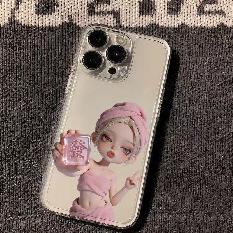Personality girl applies iphone17promax mobile phone case apple 16/14pro Guochao 13/12/15/11x