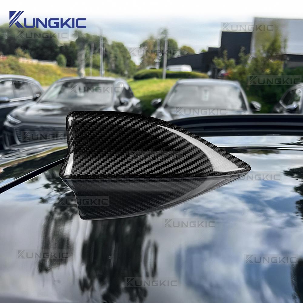 Dla Toyota GR Yaris/Yaris Cross 2020 2025 2025 2025 2025 Prawdziwe Suche Twarde Włókno Węglowe Antena Samochodowa Naklejka Płetwa Rekina Akcesoria