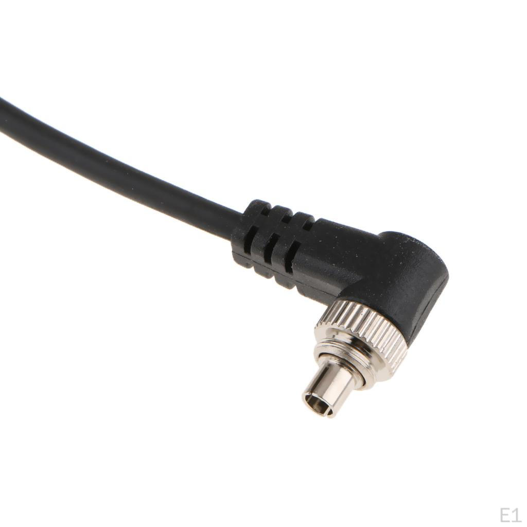 3.5mm To Male Cord With Screw Lock For DSLR Camera - Black