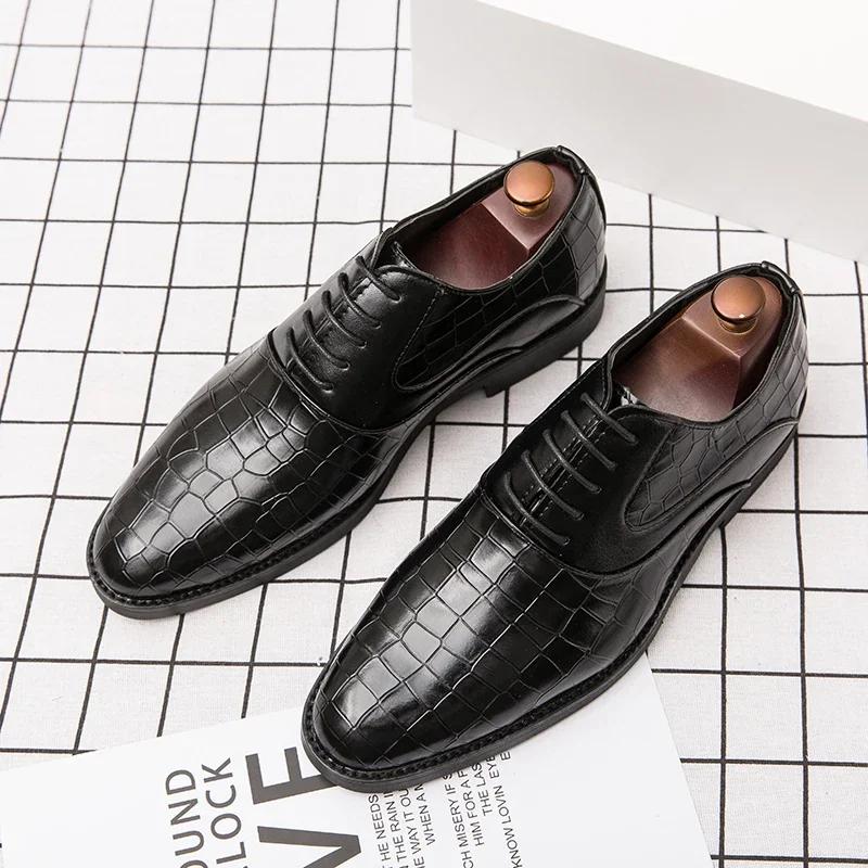 Spring Italian High-quality Leather Shoes for Men Men Leather Men Shoes Man Wedding Dress Shoes Patent Mens Loafers Big Size