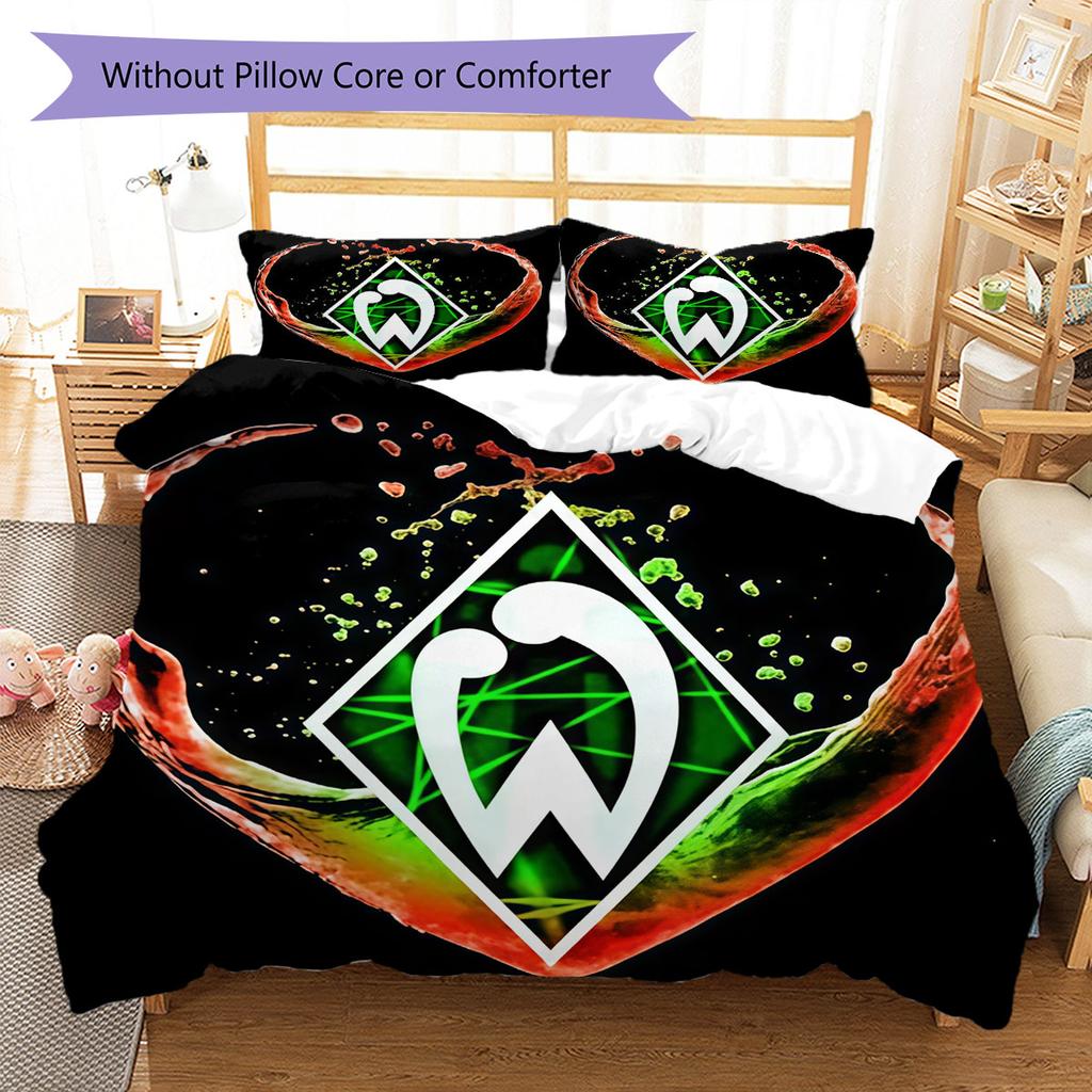 Werder Bremen poster Bedding Quilt Set Quilt Cover Pillowcase Home Decoration Birthday Gift (1 * duvet cover + 2 * pillowcase, without core)