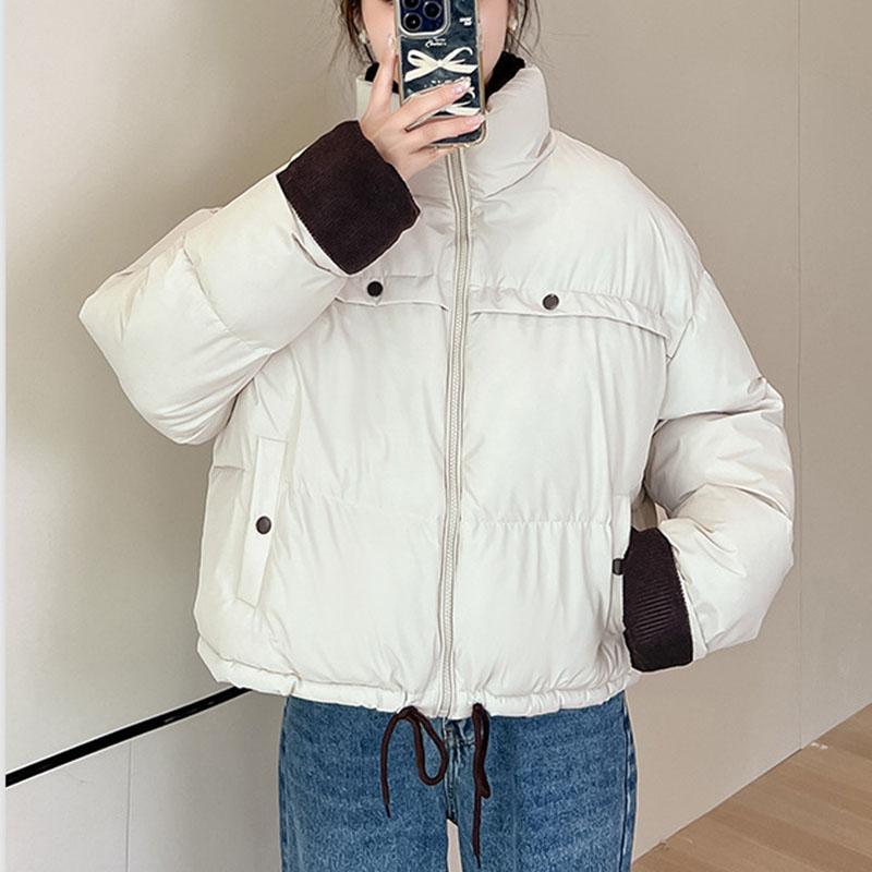 Модные короткие парки женские куртки зимние новые пальто женские утолщенные теплые свободные пуховые хлопковые куртки верхняя одежда