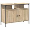 Bathroom Furniture Set with Shelf 4 Pcs Sonoma Oak Wood Material