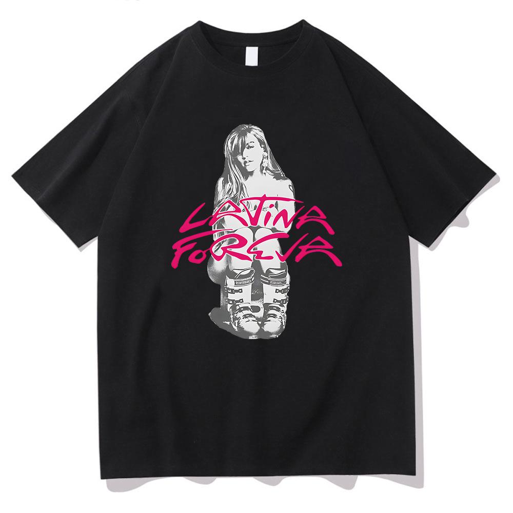 Karol G LATINA FOREVA Ski Tees Women Short Sleeve T-shirt Karol G Merch Music T-shirts Summer Cotton High Quality Tshirts