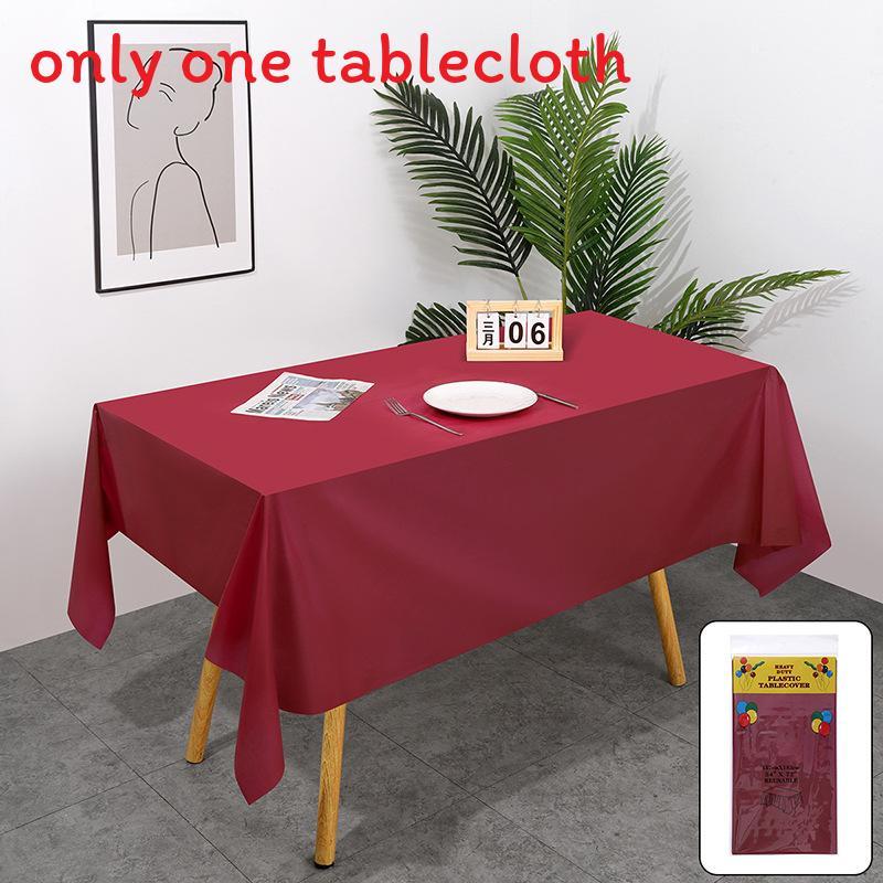 Peva Thickened Disposable Tablecloth With Dustproof And Oilproof Surface For Events And Decor